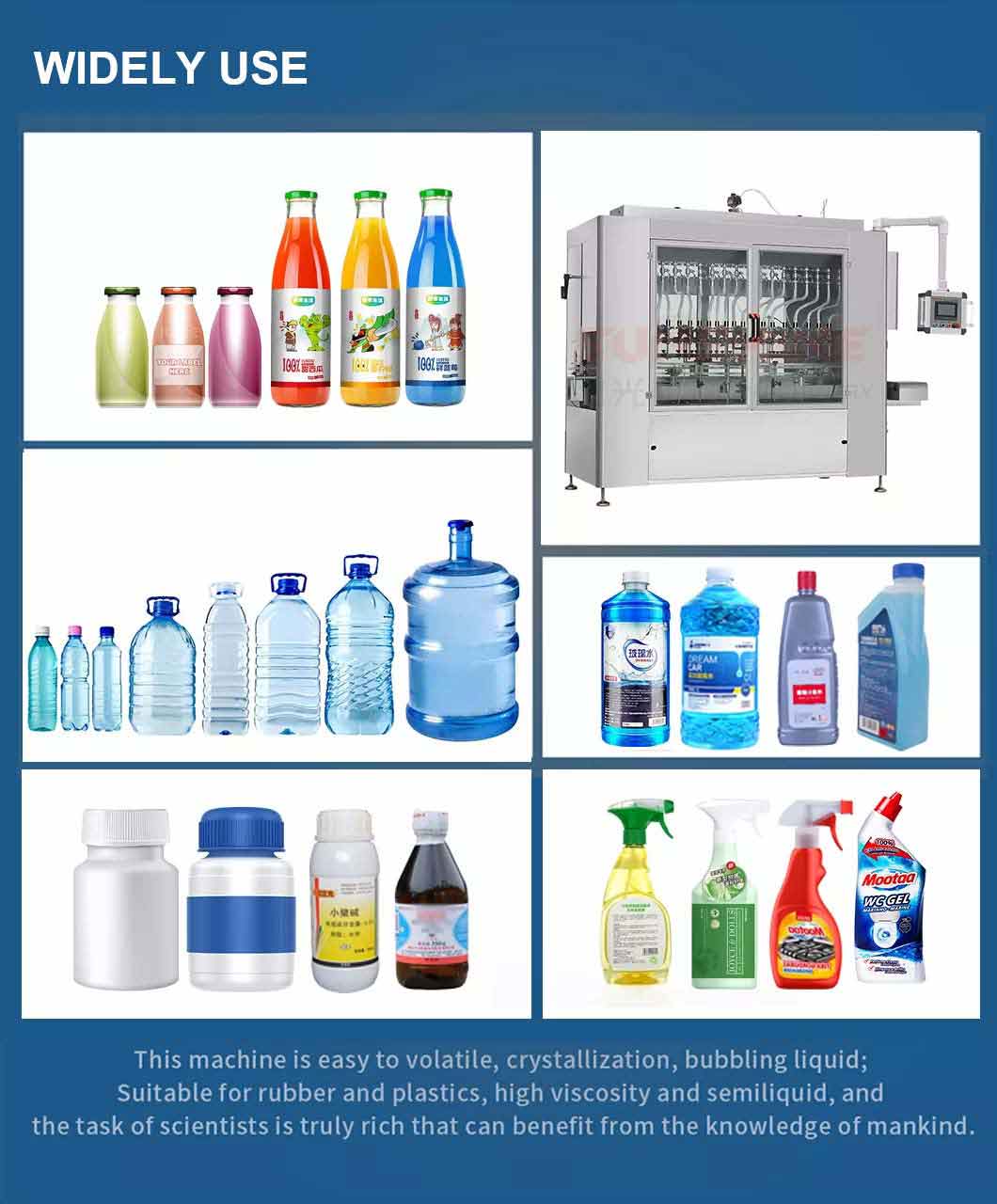 Application of the Automatic Gravity Liquid Filling Machine