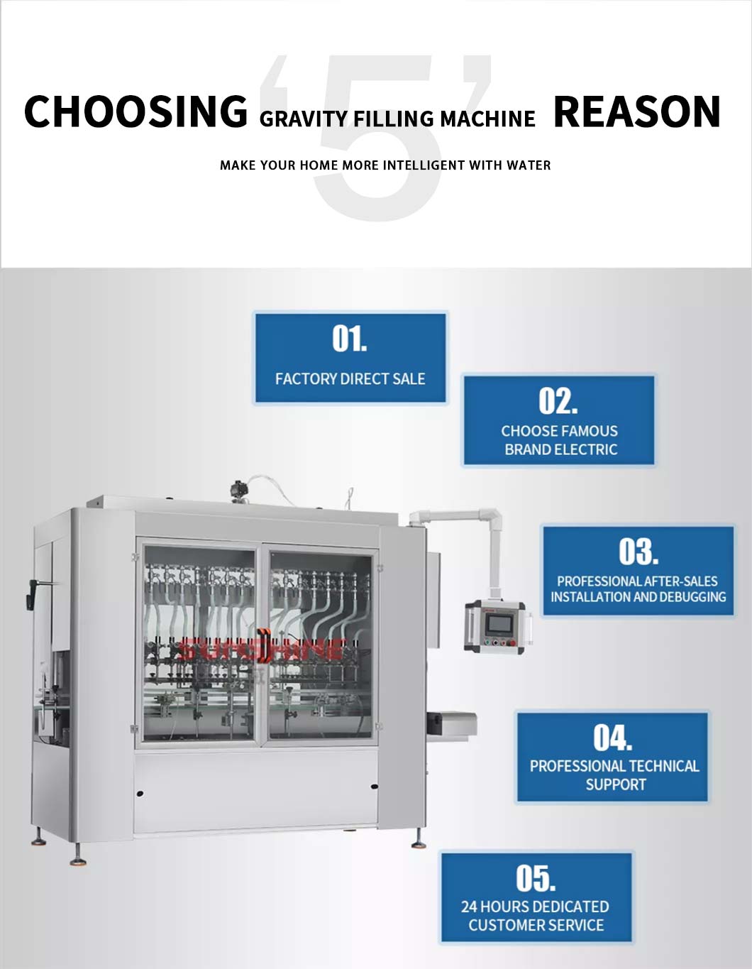 The reasons for choosing the Automatic Gravity Liquid Filling Machine